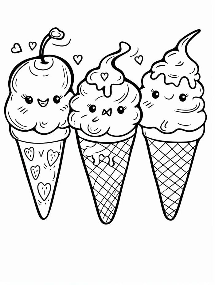 Stampa Gelato da colorare