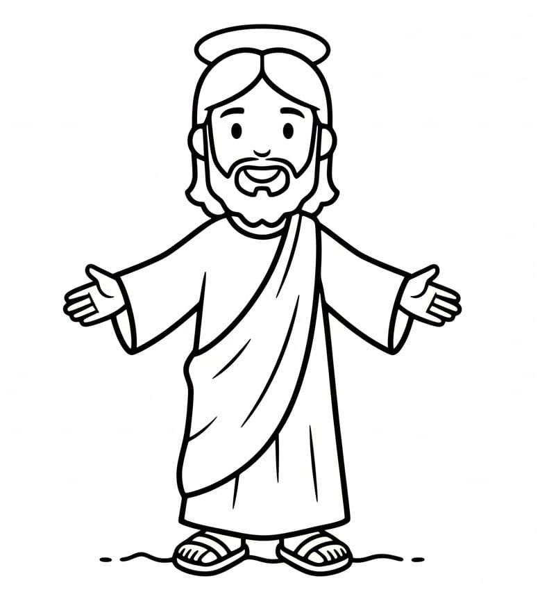 Stampa Gesù da colorare