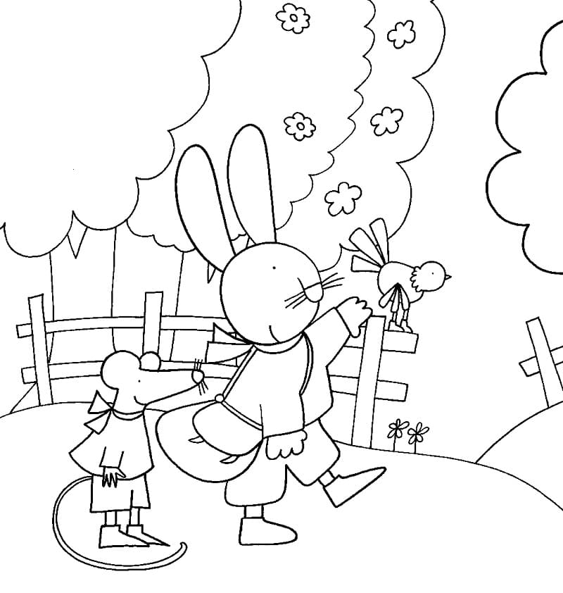 Stampa Giulio Coniglio da colorare