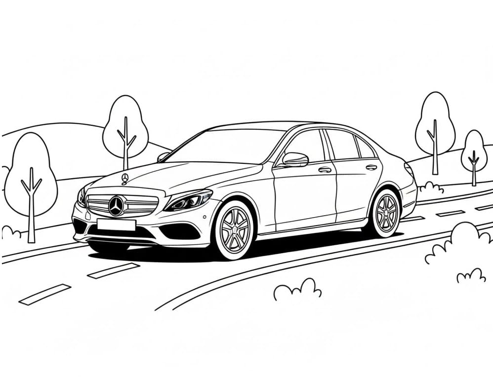 Stampa Mercedes da colorare