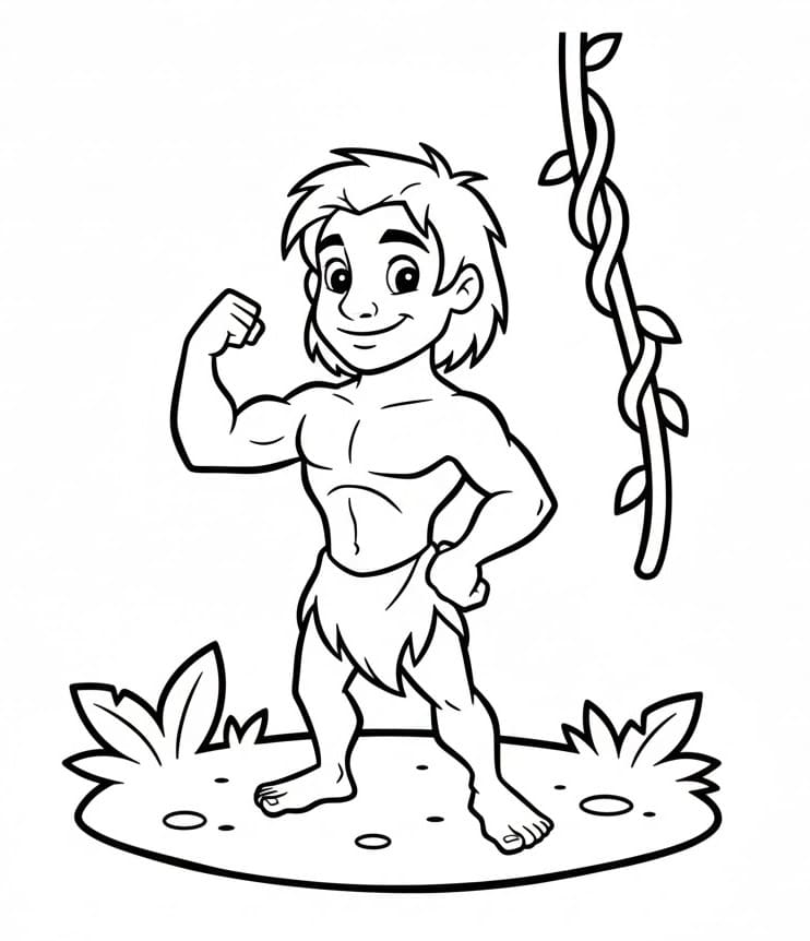 Stampa Tarzan da colorare