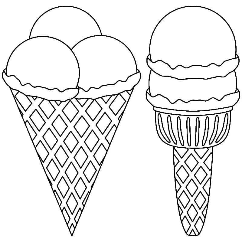 Stampabile Gratis Gelato da colorare