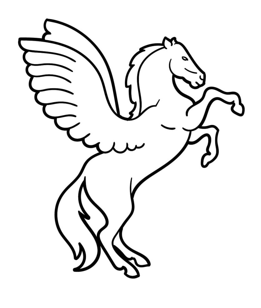 Stampabile Gratis Pegaso da colorare
