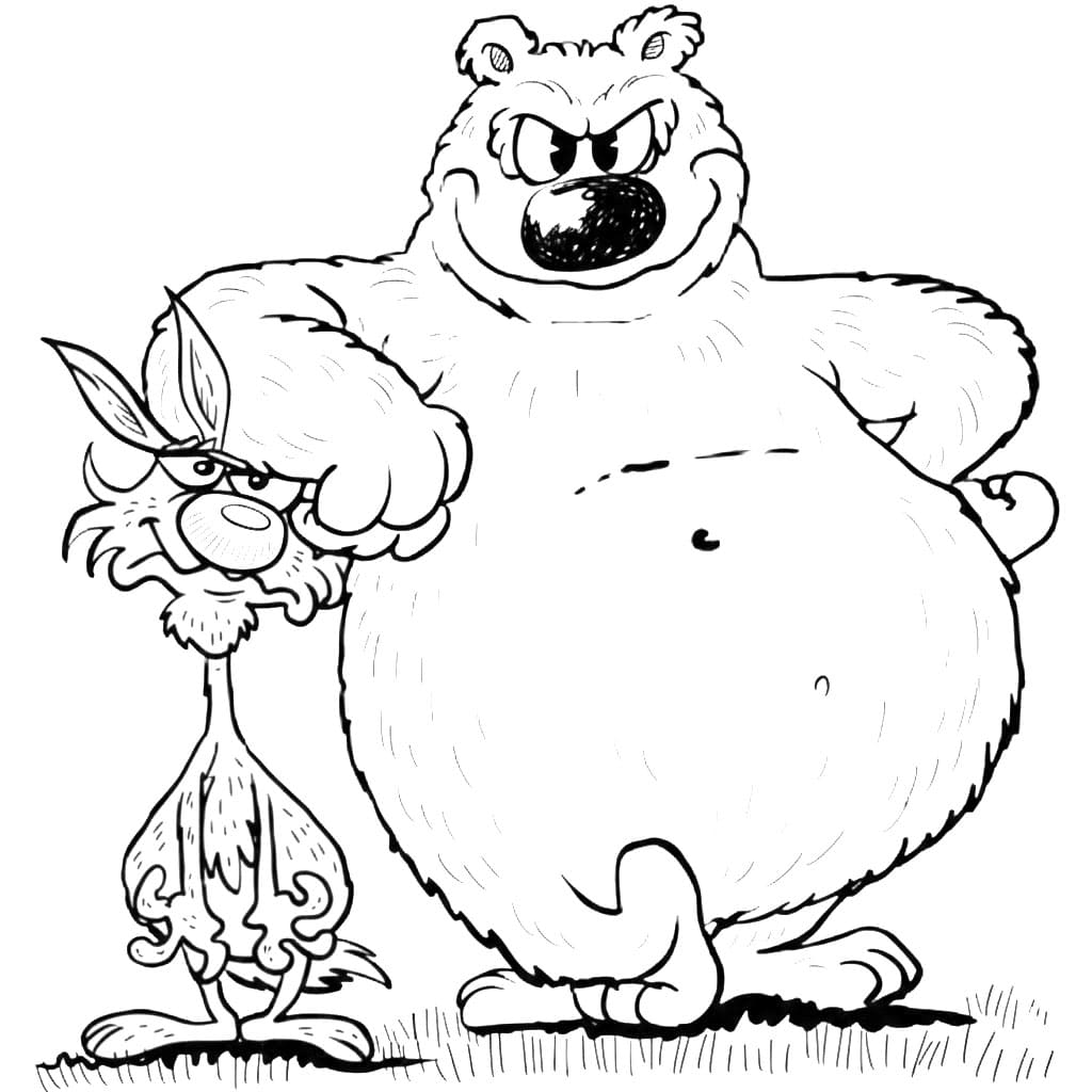 Stampabile Lupo Alberto Gratuito da colorare