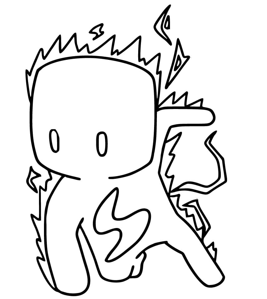 Stumble Guys Saetta da colorare