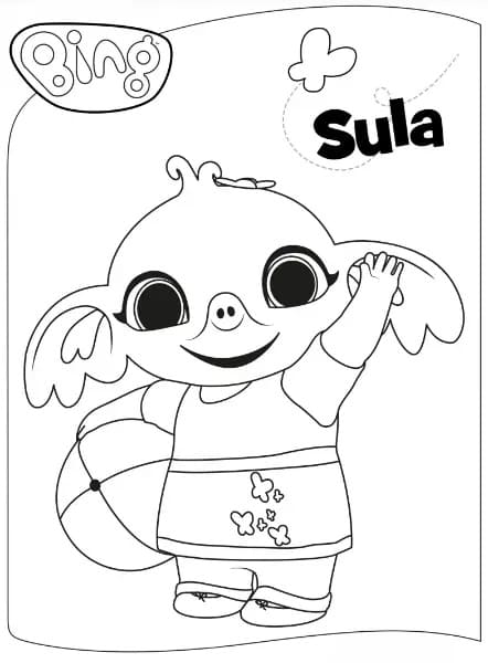 Sula di Bing Bunny da colorare
