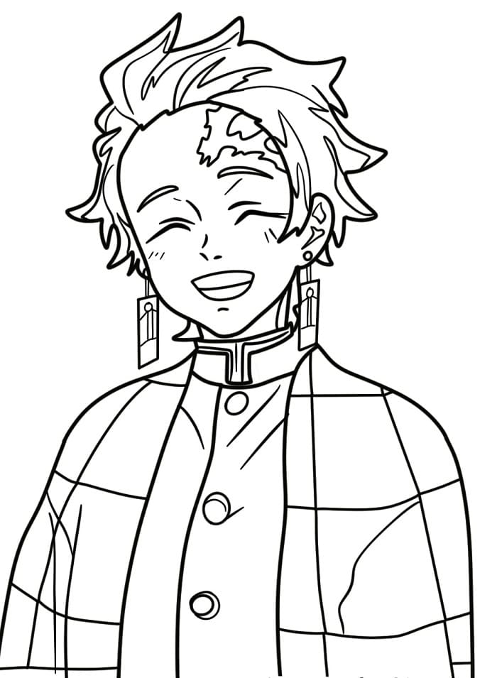 Tanjiro da colorare