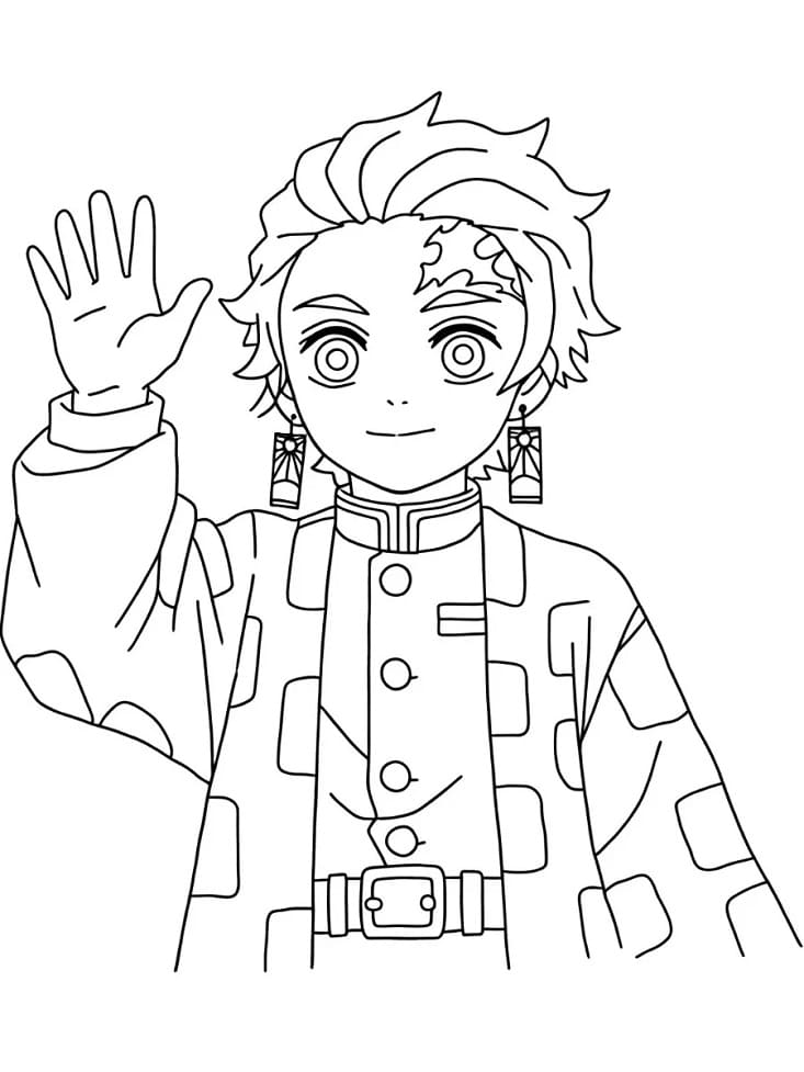 Tanjiro gratis da colorare