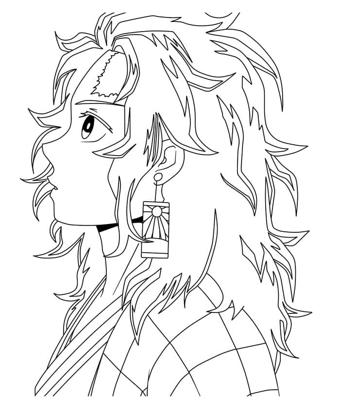 Tanjiro per bambini da colorare