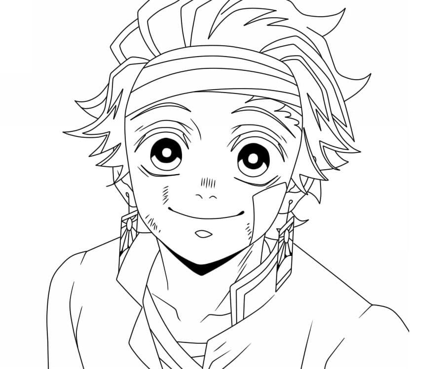 Tanjiro stampabile gratis da colorare