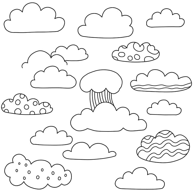 Tante nuvole da colorare