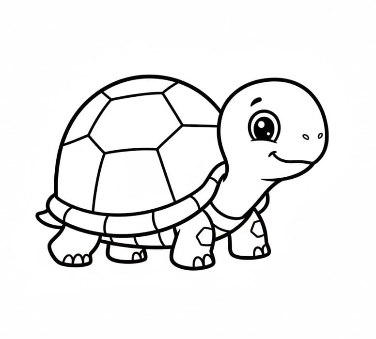 Tartaruga Carina da colorare