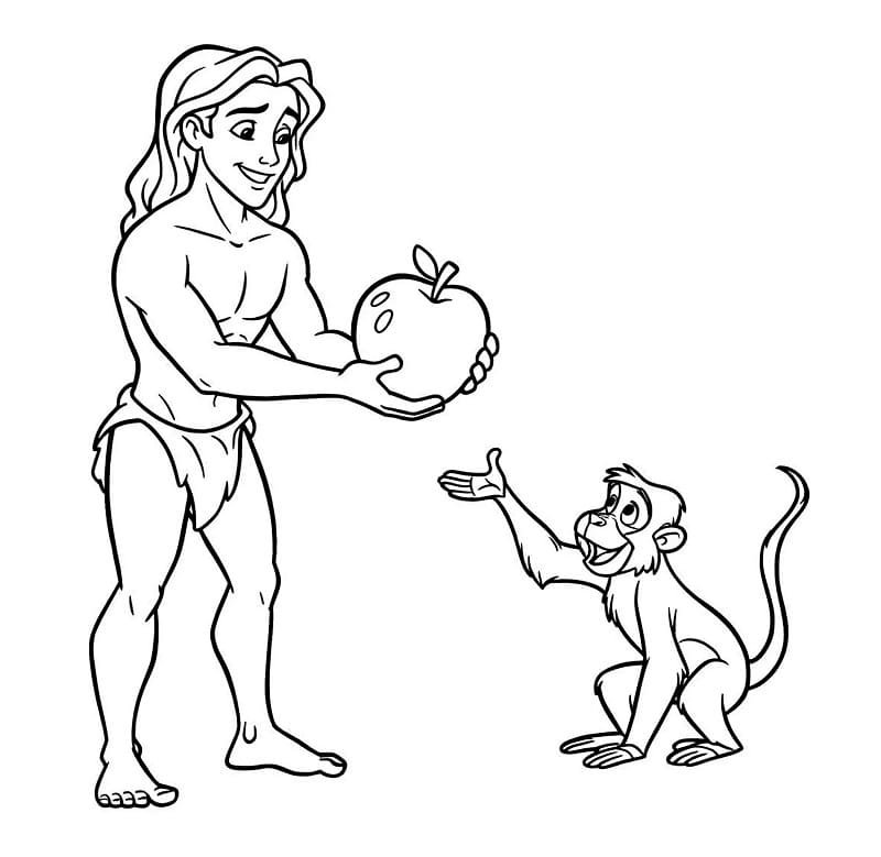 Tarzan Animato da colorare