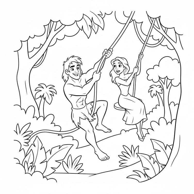 Tarzan Disney Cartone da colorare
