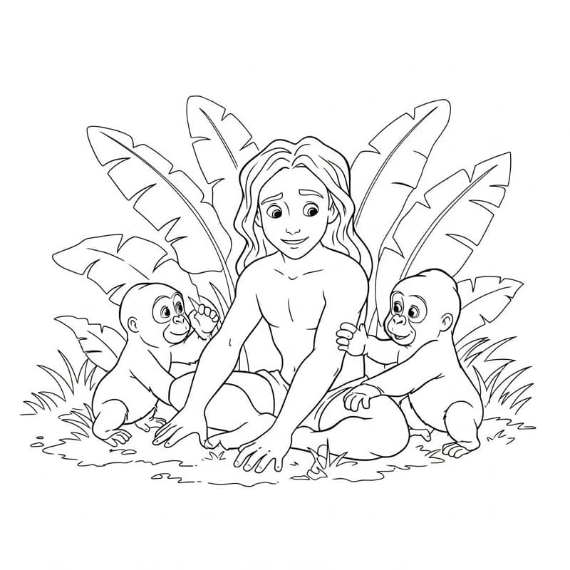 Tarzan Disney da colorare