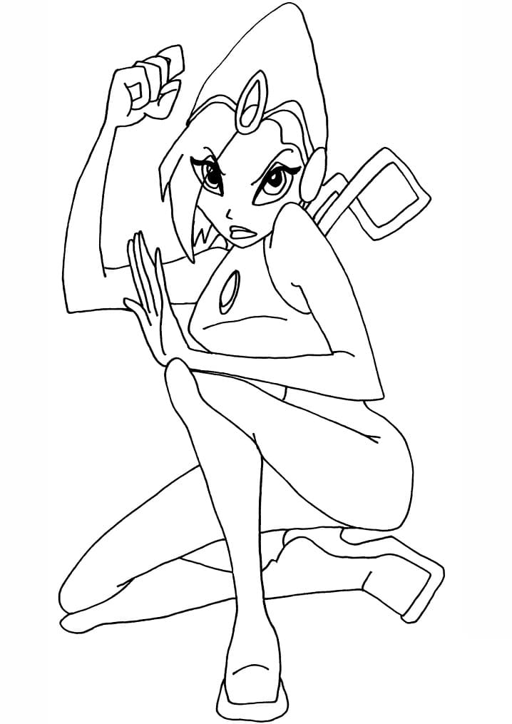 Tecna fantastica del Winx Club da colorare