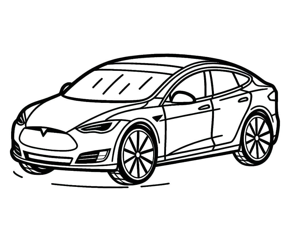 Tesla Stampabile per Bambini da colorare