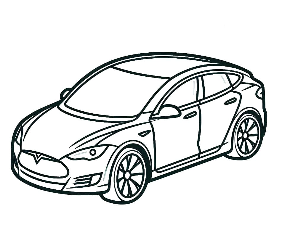 Tesla per Bimbi di 1 Anno da colorare