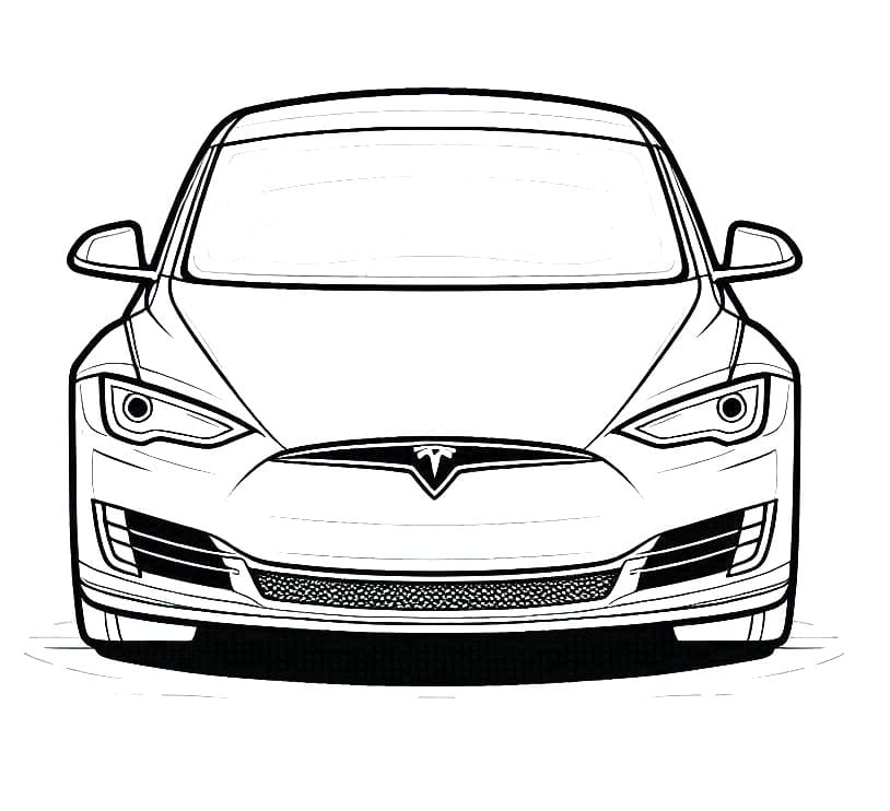 Tesla per Bimbi di 2 Anni da colorare