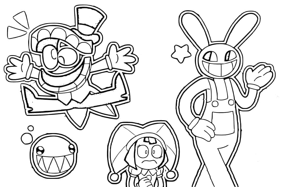 The Amazing Digital Circus Stampabile Gratis da colorare