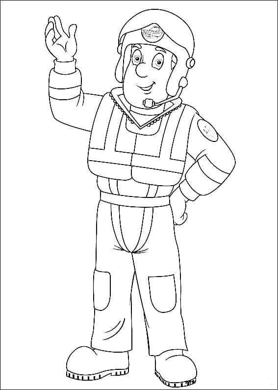 Tom Thomas di Sam il pompiere da colorare