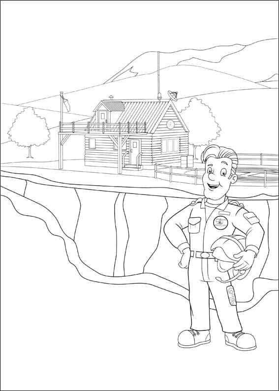 Tom Thomas in Sam il pompiere da colorare