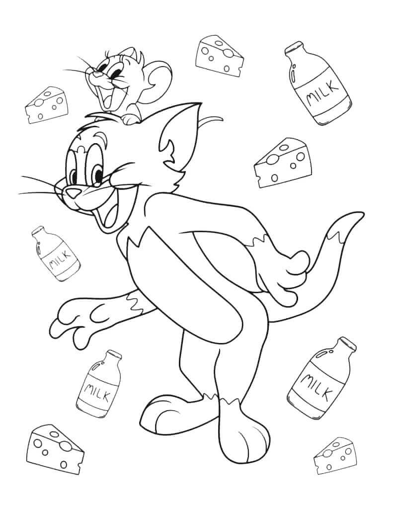 Tom e Jerry Stampabili per Bambini da colorare