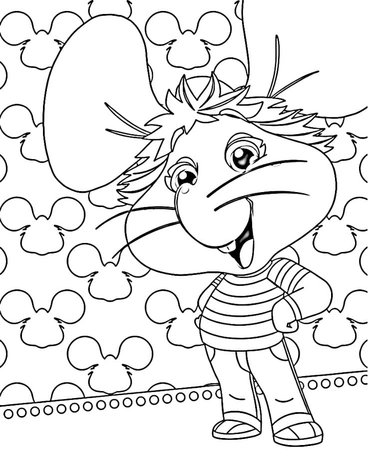 Topo Gigio senza costo da colorare