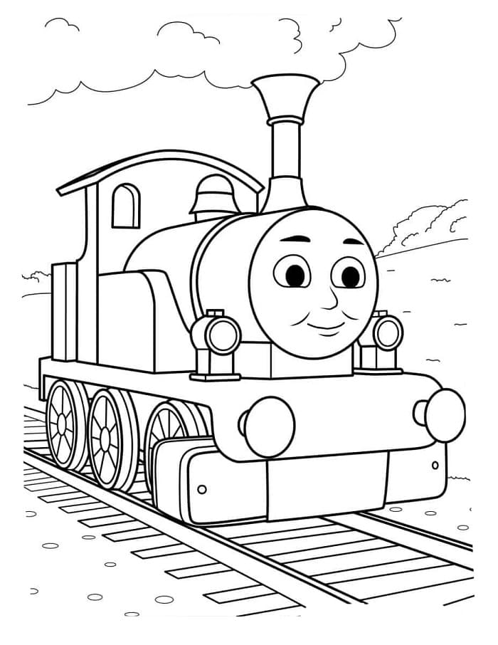 Trenino Thomas Allegro da colorare