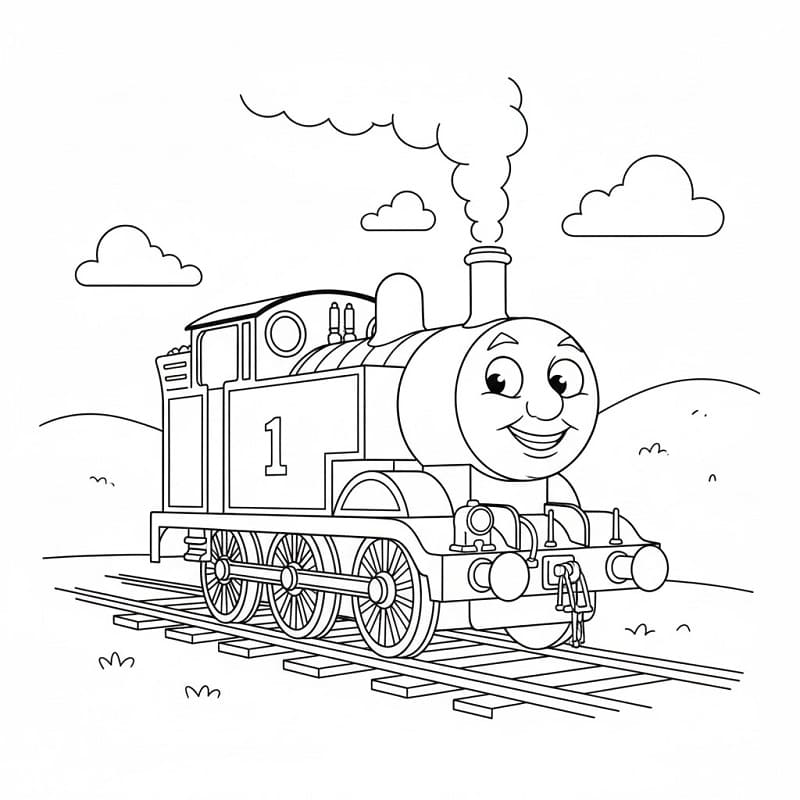 Trenino Thomas da colorare