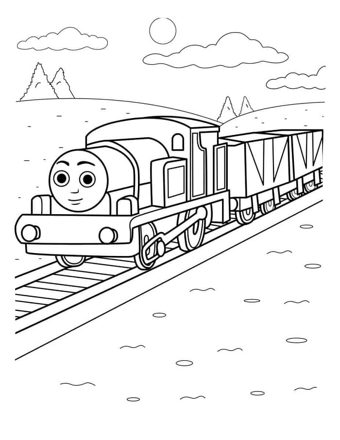 Trenino Thomas Facile da colorare