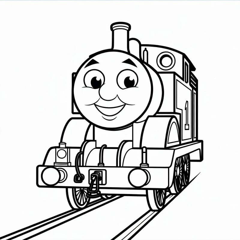 Trenino Thomas Gratis Stampabile da colorare