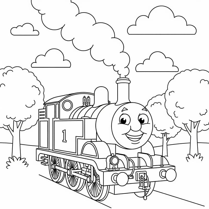 Trenino Thomas Gratuito da colorare
