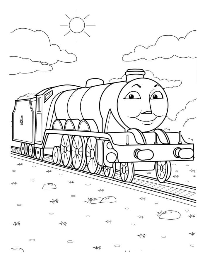 Trenino Thomas Grazioso da colorare