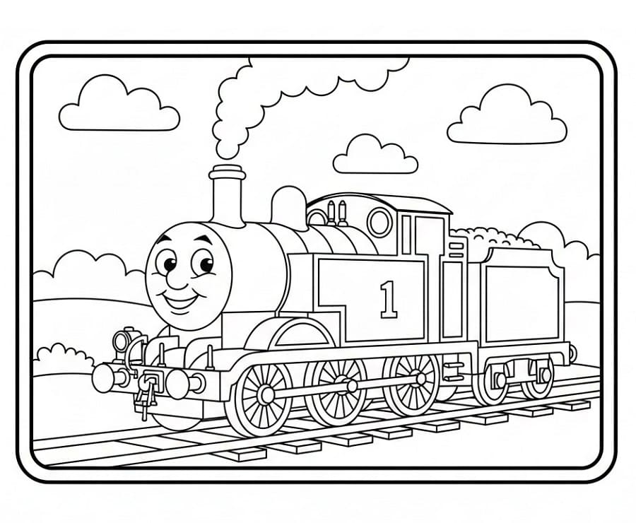 Trenino Thomas Immagine Gratis da colorare