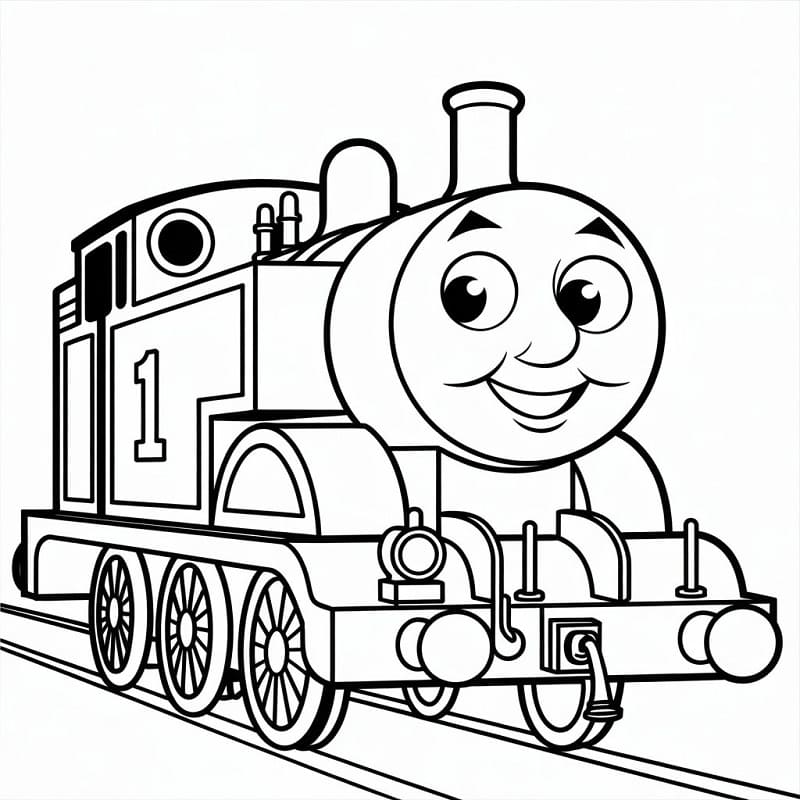 Trenino Thomas Immagine Stampabile da colorare