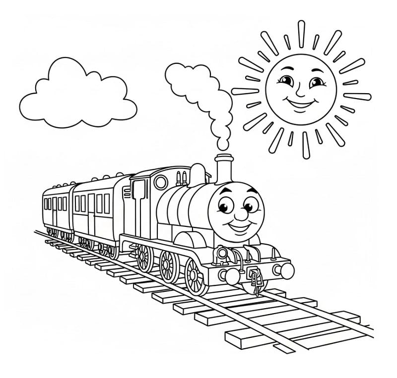 Trenino Thomas Omaggio da colorare