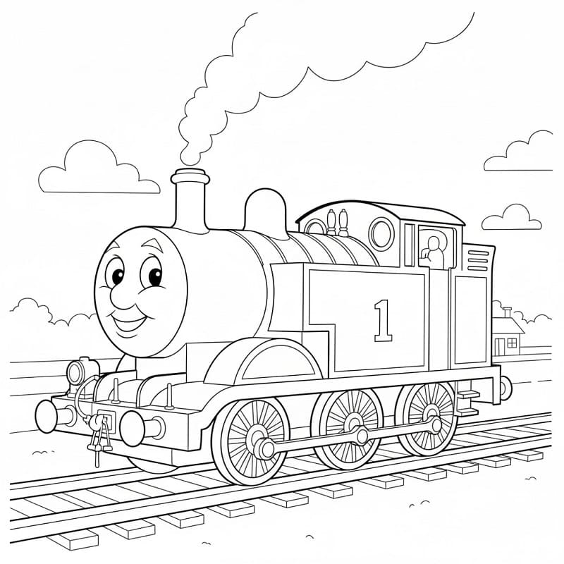 Trenino Thomas Regalo da colorare