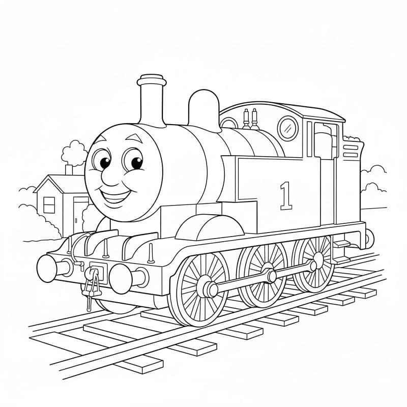 Trenino Thomas Stampabile per Piccoli da colorare