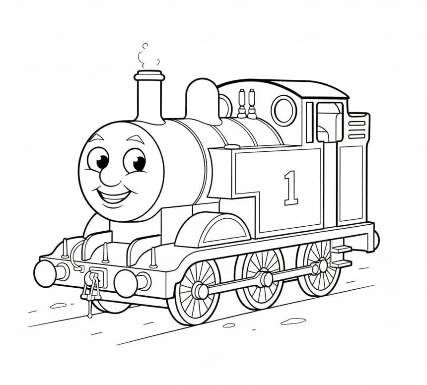 Trenino Thomas da Stampare da colorare