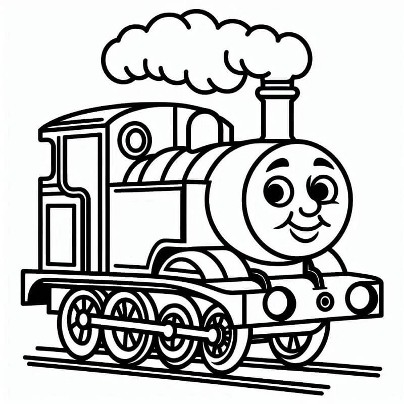 Trenino Thomas per Bimbi di 5 Anni da colorare