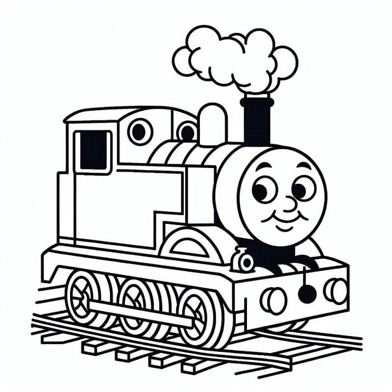 Trenino Thomas per Bimbi di 6 Anni da colorare