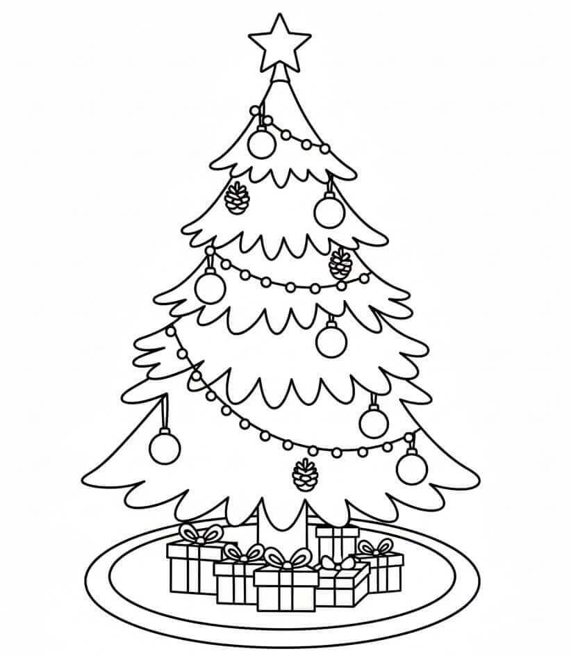 Alberi Di Natale da colorare