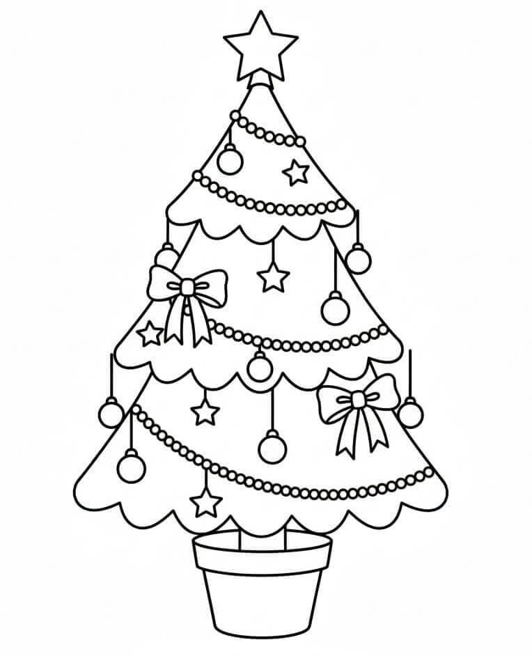 Un Albero di Natale da colorare