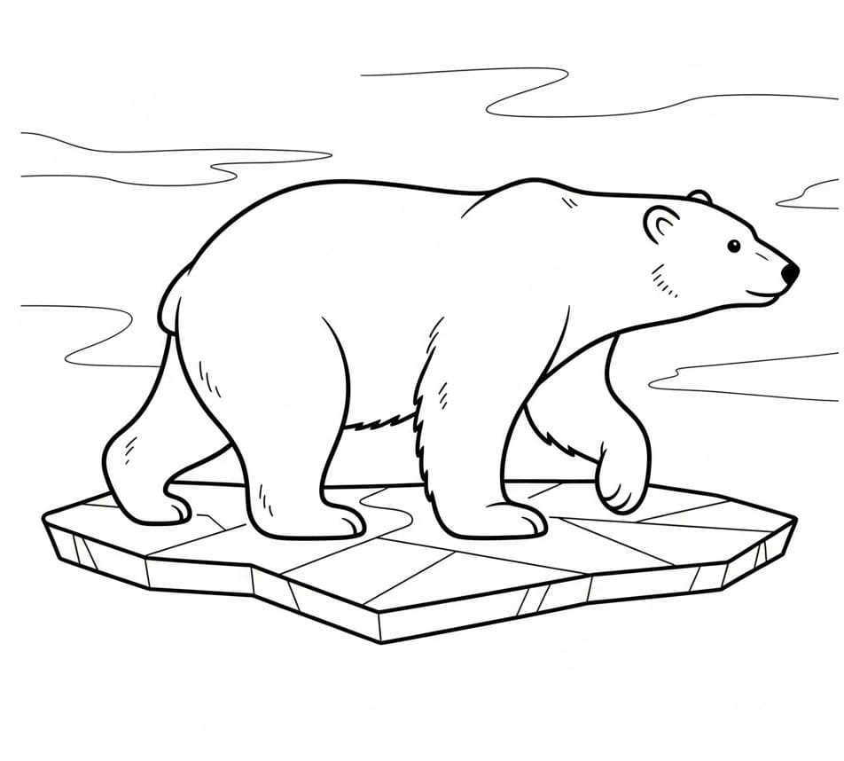 Un Orso Polare da colorare