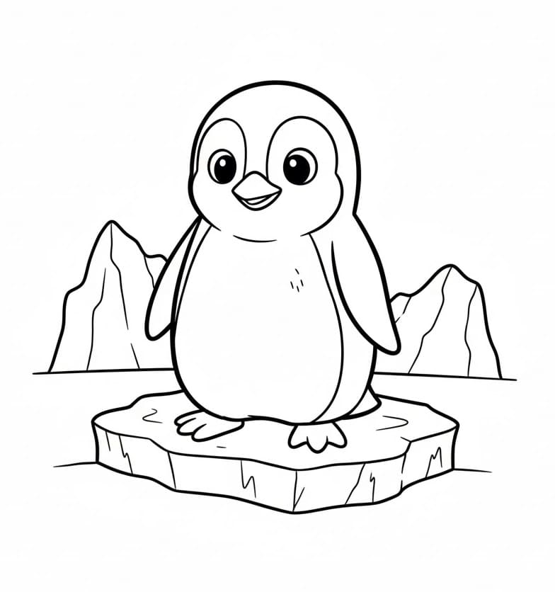 Pinguini da colorare