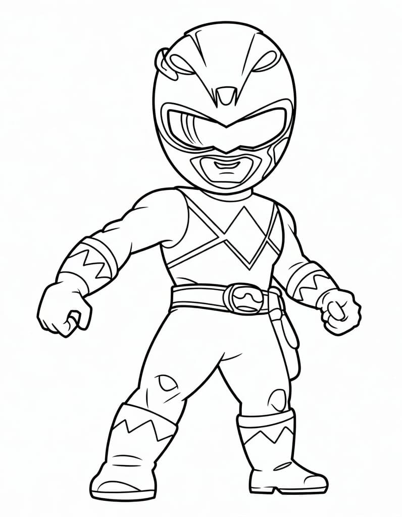 Un Power Rangers carino da colorare