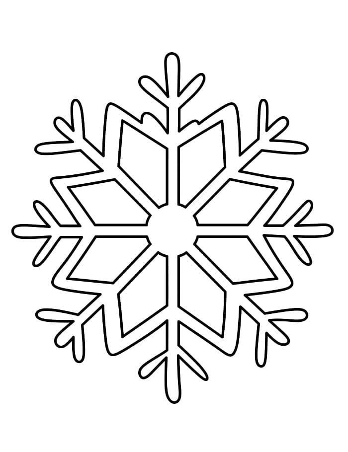 Un bellissimo fiocco di neve da colorare