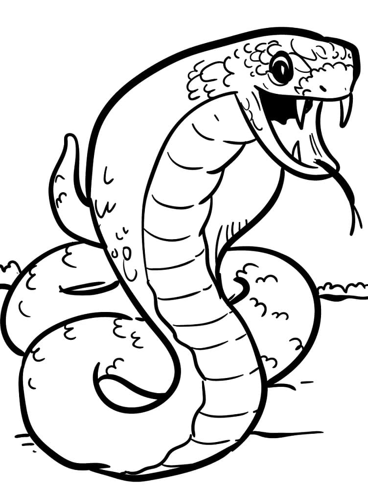 Un cobra da colorare