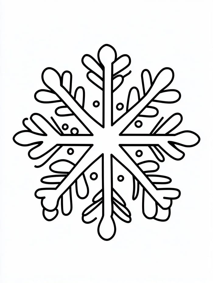 Un fiocco di neve da colorare